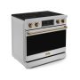 36 in. Wide 5 Elements Gordon Ramsay Series by Thor Kitchen 6.0 Cu. Ft Freestanding Electric Range with Bronze Hardware - Stainless Steel - Image 3