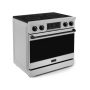 36 in. Wide 5 Elements Gordon Ramsay Series by Thor Kitchen 6.0 Cu. Ft Freestanding Electric Range with Black Hardware - Stainless Steel - Image 3