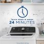 GE - 4.5 Cu. Ft. Top Load Washer with Water Level Control, Deep Fill, Quick Wash, and Glass Lid - White with Matte Black - Image 3
