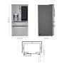 LG - 36-in Wide 29.5 Cu. Ft. 4-Door French Door-in-Door Smart Refrigerator with Craft Ice - Stainless Steel - Image 4