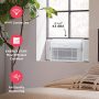 Frigidaire - 12,000 BTU 550 Sq. Ft. Smart Inverter Window Air Conditioner - White - Image 3