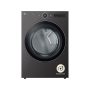 LG - 7.4 Cu. Ft. Stackable Smart Electric Dryer with TurboSteam - Black Steel - Image 2
