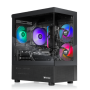Thermaltake - LCGS View 9660T-170 Gaming Dsktp AMD Ryzen 5 9600X 2024 16GB RGB RAM NVIDIA GeForce RTX5060 Ti 8G 1TB SSD NVMe M.2 Wifi - Black - Image 1