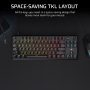 CORSAIR - K70 CORE TKL Compact Wired RGB Pre-Lubed Linear Mechanical Switches Gaming Keyboard with Sound - Black - Image 3