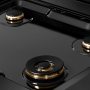 ZLINE - 30 in. Wide 4 Burner AutographParamount Gas Rangetop in Black Satin Stainless Steel with Bronze Accents (SRTBSZ-30-CB) - Black Satin Stainless Steel - Image 3