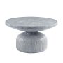 Acme Furniture Round Coffee Table, Weathered Gray Finish - Image 1