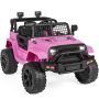 Best Choice Products 12V Kids Ride On Truck Car w/ Parent Remote Control, Spring Suspension, LED Lights - Light Blue - Image 1