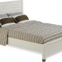 Camaflexi Baja Platform Bed, Solid Pine Wooden Bed Frame, Full, Shabby White 100% Solid Wood - Image 1