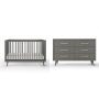Child Craft Cranbrook Crib and Dresser Nursery Set, 4-in-1 Convertible Crib with 6-Drawer Dresser, Lunar Gray, 2-Piece - Image 1