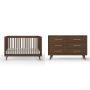 Child Craft Cranbrook Crib and Dresser Nursery Set, 4-in-1 Convertible Crib with 6-Drawer Dresser, Toasted Chestnut, 2-Piece - Image 1