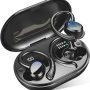 Wireless Earbuds, Bluetooth 5.3 Sports Headphones with Earhooks Stereo Deep Bass Noise Cancelling Earphones 48H Playtime LED Display IPX7 Waterproof Earbud with Mic Headset for Workout Running - Image 1