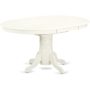 HomeStock Artistic Accomplishment Oval Dining Table - an Oval Wooden Table Top with 18" Butterfly Leaf & Pedestal Base, Suitable for Large Gatherings, Elegant Dining Table for Dining Spaces-Color:Line - Image 1