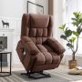 JONPONY Power Lift Recliner Chair Recliners for Elderly with Heat and Massage Recliner Chair for Living Room with Infinite Position and Side Pocket,USB Charge Port,Brown - Image 1