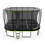 JumpFlex MEGA 19' Square Trampoline, Large Outdoor Jumping Play Set with Net and Ladder - Image 1