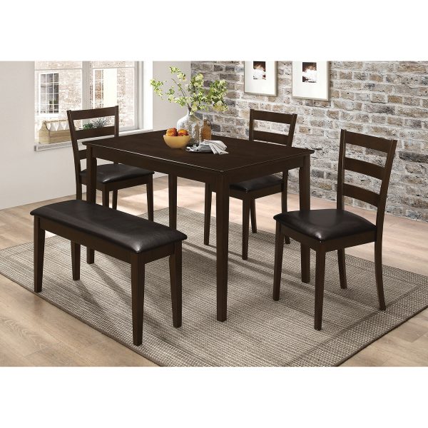 Monarch-Specialties-Guillen-5-piece-Dining-Set-with-Bench-Cappuccino-and-Dark-Brown_579d9635-34f1-4c4c-b4e5-bc7a2ca79b9b.f8bcedb08f164c2285eb6253138cf63a.jpg