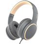 RORSOU R10 On-Ear Headphones with Microphone, Lightweight Folding Stereo Bass Headphones with 1.5M No-Tangle Cord, Gray - Image 1