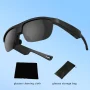 SENBONO NEW Men Smart Glasses Headphones Wireless Headphones BT 5.0 Sunglasses Outdoor Sports Headphones Call Music Glasses Men Black - Image 1