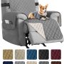 Sanmadrola Recliner Chair Cover Reversible Small Recliner Slipcover for Dogs Seat Width to 25 Inch Washable Couch Cover with Elastic Straps for Kids and Pets(Small Recliner, Blue Green) - Image 1
