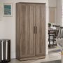 Sauder Homeplus 2-Door Engineered Wood Storage Cabinet in Soft White - Salt Oak - Image 1