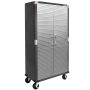 Seville Classics UltraHD® Rolling Storage Cabinet, 36" W x 18" D x 72" H, Granite - Image 1