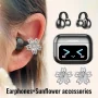 Choice HYUNDAI M100 ENC Ear Clip LED Digital Display Earphones Wireless Bluetooth Headphones Noise Cancelling Touch Control - Black Sunflower - Image 1