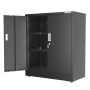 WORKPRO Metal Garage Storage Cabinet with Locking Doors and Adjustable Shelves,71 inches Tall Storage Cabinet for Tools, Office, Home, Shops (Black), Solid Packed - Image 1