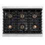 ZLINE - 36 in. Wide 6 Burner AutographParamount Rangetop with with Black Accents (PSRTZ-36-MB) - Stainless Steel - Image 2