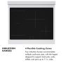 ZLINE - 30 in. Wide 4 Elements Autograph 4.2 cu. ft. Paramount Freestanding Induction Range with Gold Accents with White Door - Matte White - Image 3