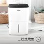 Aeric - Portable Dehumidifier with Pump, Drain Hose and Bucket Full Alarm & Indicator - White - Image 3