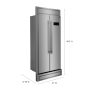 Forno Appliances - 37 in. Wide Salerno 15.6 Cu. Ft. Built-In Side-by-Side Refrigerator with Spill-proof Shelves - Stainless Steel VCM - Image 4