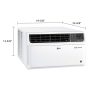LG - 450 Sq. Ft. 10,000 BTU Smart Inverter Window Air Conditioner - White - Image 3