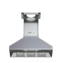 Forno Appliances - 48 inches - Externally Vented - Wall Range Hood - Silver - Image 3