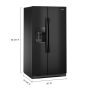 Whirlpool - 36 in. Wide 28.7 cu. ft. Side-by-Side Refrigerator with TruCool System - Black - Image 3