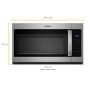 Whirlpool - 1.7 cu. ft. Microwave Hood Combination with Electronic Touch Controls - Stainless Steel - Image 4