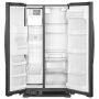 Whirlpool - 36 in. Wide 25 cu. ft. Side-by-Side Refrigerator with Frameless Glass Shelves - Black - Image 2