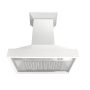 ZLINE - 36 inches - Convertible & Recirculating - Wall Range Hood - Smooth Bright White - Image 2
