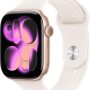Apple Watch Series 11 (GPS) 46mm Rose Gold Aluminum Case with Light Blush Sport Band - M/L - Rose Gold - (2025) - Image 1