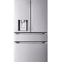 LG - 36-in Wide Standard-Depth MAX 28.6 Cu. Ft. 4-Door French Door Smart Refrigerator with Full Convert Drawer - Stainless Steel - Image 1