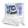 Thermaltake - LCGS View 7860TS-270 Gaming Desktop AMD Ryzen 7 7800X3D 2023 32GB Memory NVIDIA GeForce RTX 5060 Ti 8G 1TB SSD NVMe M.2 - White - Image 1