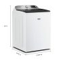 Maytag - 5.3 Cu. Ft. High-Efficiency Smart Top Load Impeller Washer with Extra Power - White - Image 3