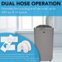 Whynter - ARC-131GD 13,000 BTU (6,345 BTU SACC) Dual Hose Cooling Portable Air Conditioner up to 420 sq ft in - Gray - Image 2