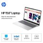 HP - 15.6" Laptop - Intel Core i3 N305 2023 - 8GB Memory - 128GB UFS - Natural Silver - Image 2