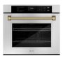ZLINE - Autograph 30 in. True Convection Single Wall Oven & Gold Helix Handle (WASZ-30-KG) - Stainless Steel - Image 1