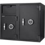 Barska - Large Double Digital Depository Safe-Dual Keypad Lock with Rotary Drop Slot, 2 Secure Compartments, 5 Steel Deadbolts - Black - Image 1