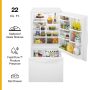 Whirlpool - 33 in. Wide 22 cu. ft. Bottom-Freezer Refrigerator with SpillGuard Glass Shelves - White on White - Image 3