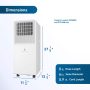 Friedrich - 8,500 BTU (5000 DOE) 350 Sq. Ft. Portable A/C Cool Only Wifi Enabled - White - Image 2