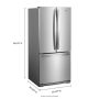 Whirlpool - 30 in. Wide 20 cu. ft. French Door Refrigerator - Stainless Steel - Image 4