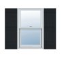 14 in. x 63 in. Lifetime Vinyl Standard Four Board Joined Board and Batten Shutters Pair Forest Green - Image 1