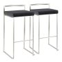 Fuji Gold and Black Stackable Bar Stool (Set of 2) - Image 1