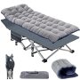Folding Lounge Chair, 5-Position Adjustable Metal Outdoor Reclining Chair, Folding Chaise Lounge Chair(1-Pack), Stripe - Image 1
